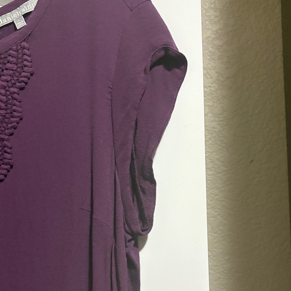 Daniel Rainn Plum Crochet Accent Blouse - Picture 4 of 9
